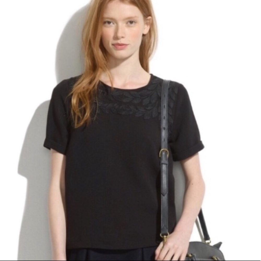 NWT Madewell ivy embroidered short sleeve blouse - Picture 1 of 8